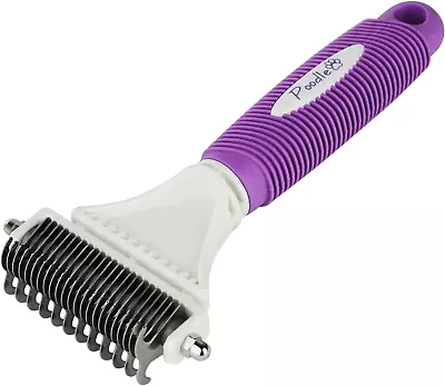 Poodle Pet Dematting Comb For Dogs � Handheld Undercoat Dematter Rake Groomin... • $17.02