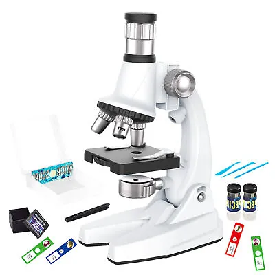 Kid Microscope Biology Lab LED 1200x Science Experiment Kit Education Toys Gifts • $88.62