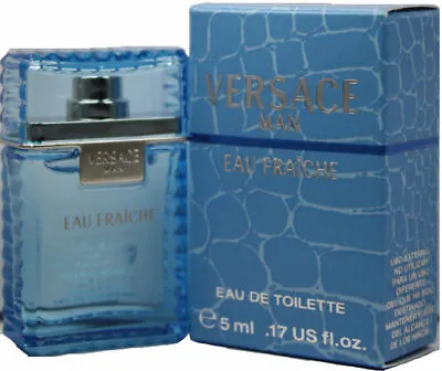 Eau Fraiche By Versace Men 0.17 / 5 Ml EDT Mini Splash - New In Box • $8.75