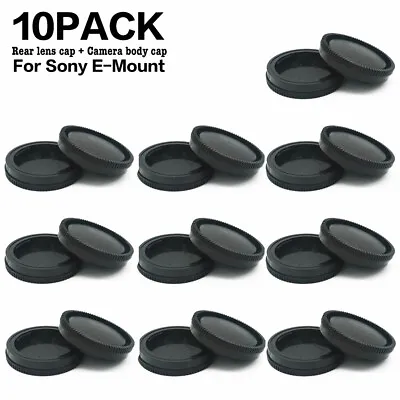 10PCS Rear Lens Cap + Camera Front Body Cover For Sony E-Mount NEX A7 A7R Camera • $9.45