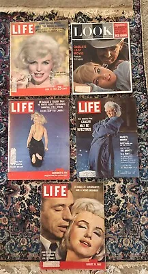 LOOK & LIFE Magazines Rare Group 5 Marilyn Monroe Covers • $174.30