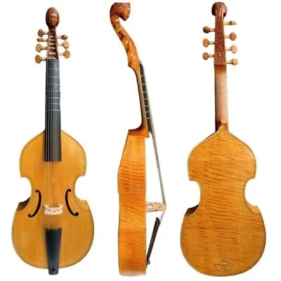 Baroque Style Profession Maestro 7 String 27  Bass Viola Da Gambawhole Back • $1259.10