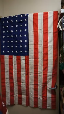 Vintage 48 Star American Flag True Vintage Americana #1 VERTICAL HANG 34 X 60 • $44.95