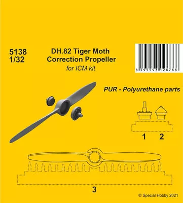 CMK 1/32 British De Havilland DH.82 Tiger Moth Correction Propeller For ICM • $9.50