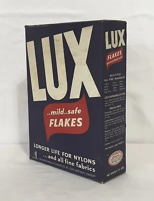 Vintage NOS  LUX Detergent Large Unopened Advertising Box • $19.99