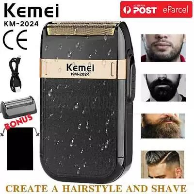 Electric Foil Shaver Reciprocating Cordless Razor Hair Clipper USB Beard Trimmer • $21.35