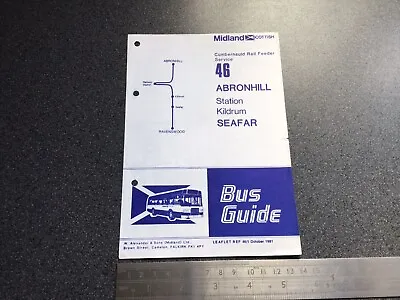 £5 • Buy Midland Scottish Bus Group Route 46 Timetable October 1981 Abronhill Seafar