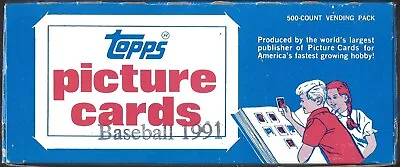 1991 Topps Baseball Vintage  Case Fresh  Vending Box - 500 Cards! • $17.99