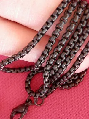 DAVID YURMAN 2.7MM Blackened Stainless Steel Chain Necklace 26   • $145
