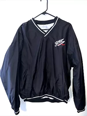 Vtg RAWLINS Jacket Pullover Mens SCMAF SOFTBALL MVP Size XL Black FAST Ship • $24.73
