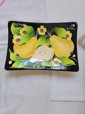 J. McCall Pear Plate W/Blk Bkgrnd  Icing On The Cake  Signed New In Box • $30