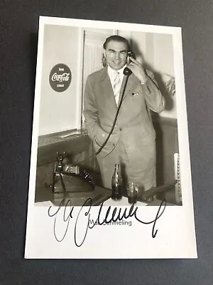 MAX SCHMELING † Boxing World Champion Signed 3x5.6 Photo Card  • $45