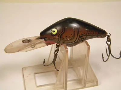 Vintage Manns Deep Pig RazorBack Brown Crawfish Rattle Crankbait Lure • $5.99