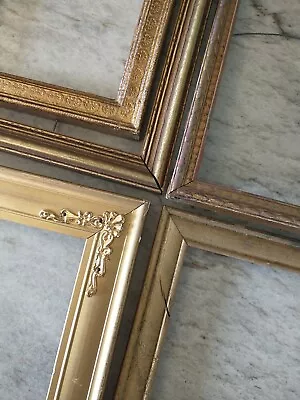 Antique Vintage Picture Frames Wood Gold Art Decor Ornate Lot Of 5 Corners Id • $55