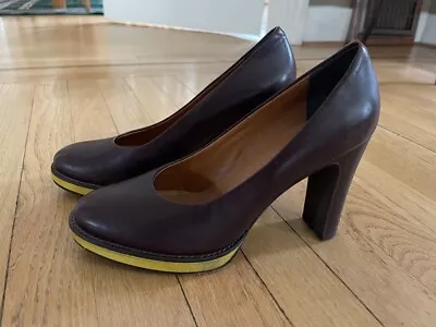 Veronique Branquinho 'Camper To&ether' Burgundy High-heel Shoes Size 8 [EU39] • $18.50