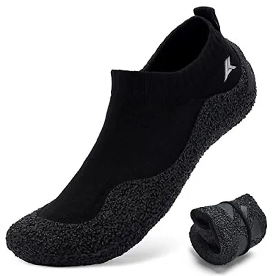  Barefoot Sock Shoes Men Women  Minimalist Toe Zero 10 Women/8 Men All Black • $23.35