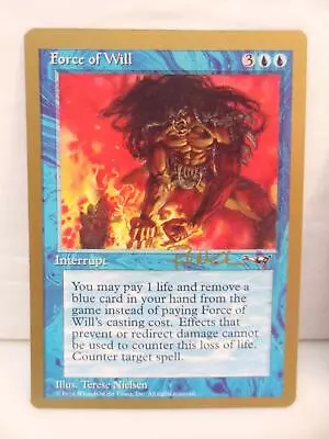 Vintage 1997 Magic: The Gathering Force Of Will Card - World Championships GOLD • $14.99