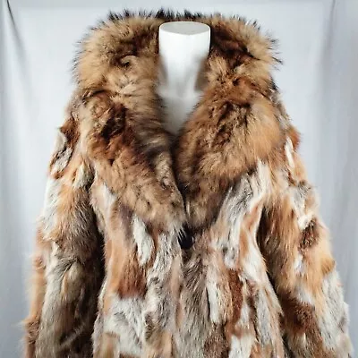 MILLER'S Red Brown White Vintage Women Fox Jacket Coat Size S M • $5000