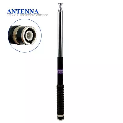 BNC Gain Telescopic Antenna For ICOM V8 V80 IC-U82 Motorola Kenwood TK100 Radio • $15.87