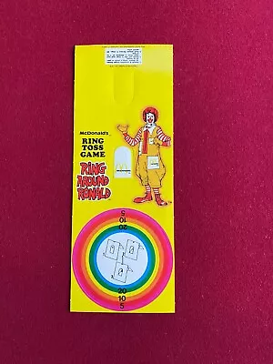 $39 • Buy 1978, McDonald's,  Un-Used  Ronald McDonald RING TOSS GAME (Scarce / Vintage)