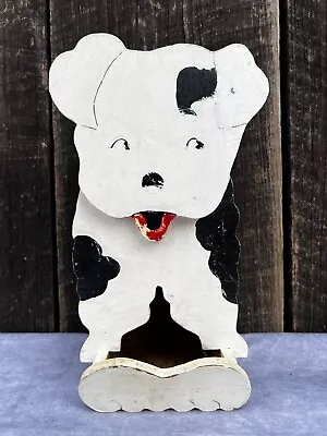 Unique Vintage Wooden Handcrafted Dog Matchbook Holder  Dalmatian Puppy • $25