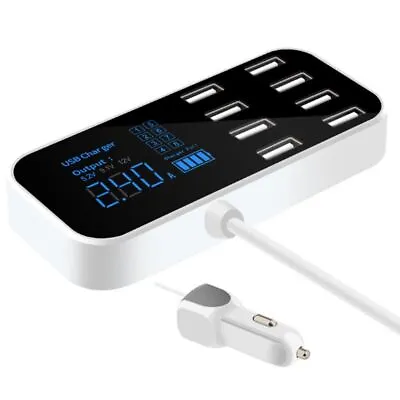 8 Ports USB Car Charger Fast Charging Phone Charger 12V Multi USB Socket LED • $30.80