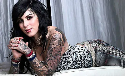 A3 Size - Kat Von D Tattoo American Artist MODEL GIFT / WALL DECOR ART POSTER • £4.79