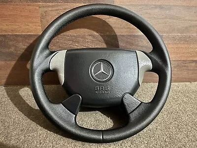 OEM Mercedes-Benz Steering Wheel W202 Sport W210 W140 W124 R129 Black Leather • $448