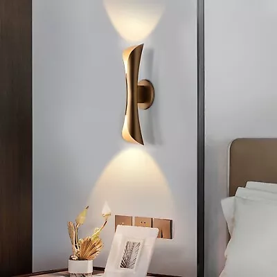 Tubicen Decorative Wall Sconce Dimmable Up Down Wall Light Indoor Gold Art Dec • $69