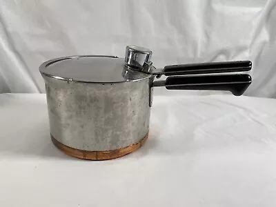 Vintage Revere Ware 1801 4 Quart Qt Pressure Cooker Copper Bottom With Tray Rack • $21.25