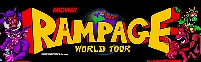 Rampage World Tour Arcade Marquee For Reproduction Header/Backlit Sign • $15.75