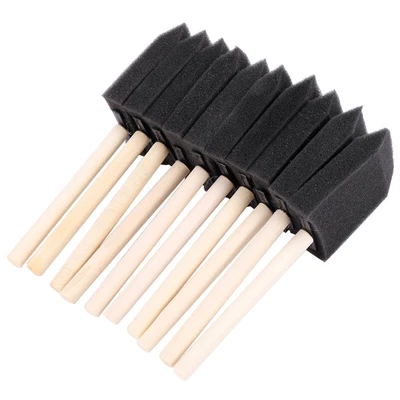 $12.99 • Buy 2 Inch Foam Sponge Wood Handle Paint Brush Set (Value Pack Of 40) - , Durable Z4