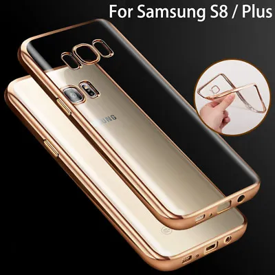 $3.99 • Buy Galaxy S8 | S8+ Plus Plating Luxury Clear Gel Transparent Case Cover For Samsung