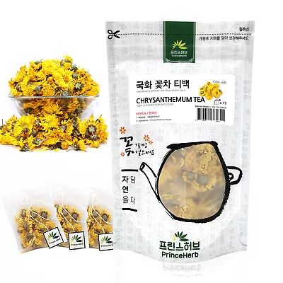 $20.70 • Buy [Herb Tea] 100% Natural Chrysanthemum Blooming Tisane 국화 꽃차 티백  20g / 15 Teabags