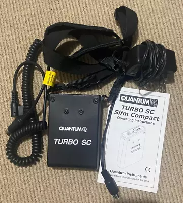 Quantum Turbo SC Slim Compact Flash Battery Pack W/ Charging Cable + Flash Cable • $235