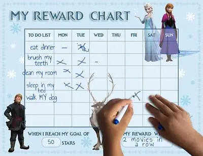 Frozen Reward Behavior Chart Educational Erasable Decal WALL STICKER CC010 • £19.36