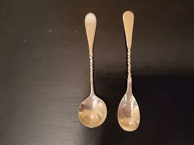 Lot Of 2 Small Twisted Spoons: Hatford Silver Company & Epns (nc Company)  • $14.99