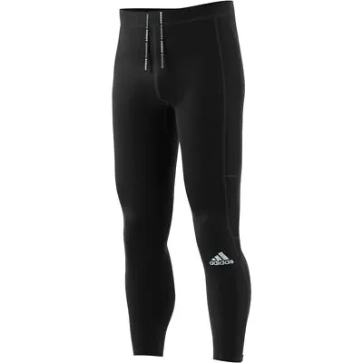 Men Adidas Saturday Warm Running Leggings - Fleece Lined Training Legging NEW • $56