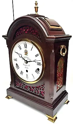 Musical Westminster Chime Bracket Clock Triple 8-Day Garrard By Elliott Mantel • $3000