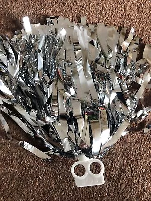 £3.99 • Buy NEW Silver Shiny Pom Pom. American High School. Cheer Leader. Hen Party Etc