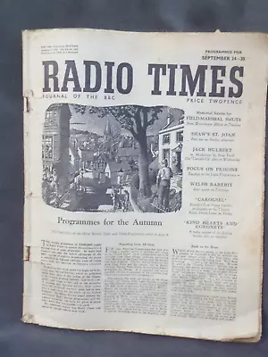 Vintage Radio Times Magazine In Excellent Condition September 22nd 1950 • £2