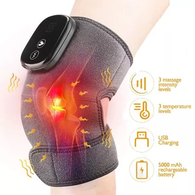 Electric Heating Knee Massage Hot Compress Therapy Support Brace Protector • $56.66