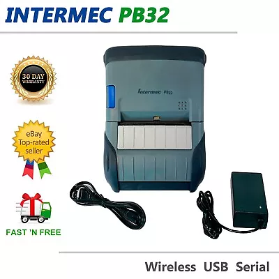 Intermec PB32 Mobile Thermal Barcode Printer Wireless Serial USB FULLY TESTED • $168.15