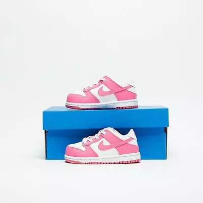 NIKE Dunk Low Infant WHT/V'GRN/WHT SIZE 7.5 Trainers • £35