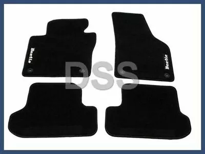 Genuine Volkswagen Beetle Mojo Carpeted Black Floor Mats OEM 5C1061370AFBN • $154.32