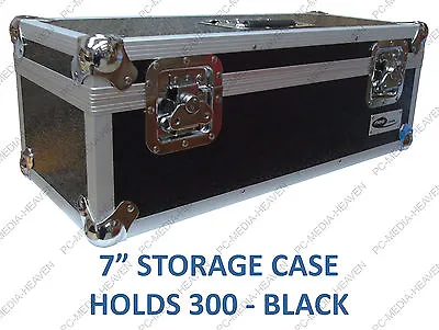 7  Singles Vinyl Record Box Storage DJ Black 300 45's Aluminium Hard Design • £61.98