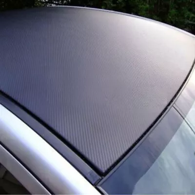 3D Car Interior Accessories Panel Black Carbon Fiber Vinyl Wrap Decal Sticker • $10.33