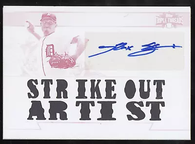 2011 Max Scherzer Topps Triple Threads White Whale Printing Plate Autograph 1/1 • $199.99