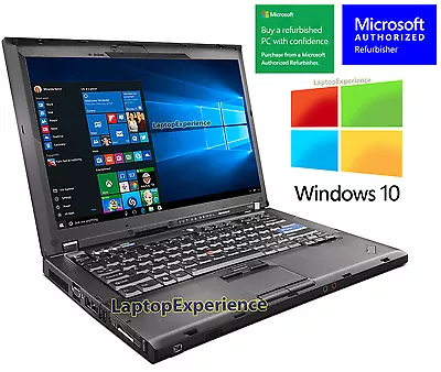 IBM LENOVO LAPTOP THINKPAD T410 WINDOWS 10 WIN DVDRW WiFi CORE 2 DUO 2.26GHz PC • $168