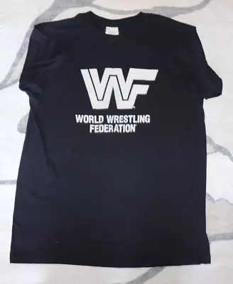 1988 Vintage WWF Logo / Event Card Two Sided T-shirt Macho Man Hart Foundation L • $399.99